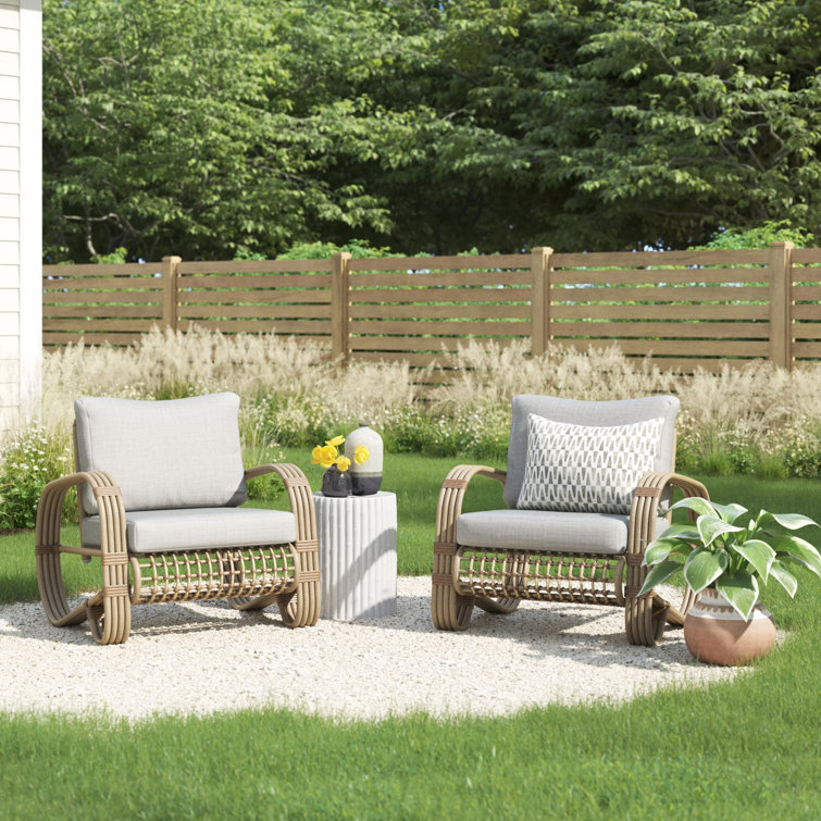 Southgate Rattan Conversation Patio Chair with Cushions